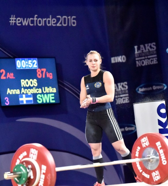 Angelica Roos, Mossebergs AK, klass 58, ryck, svenskt rekord 87 kilo,